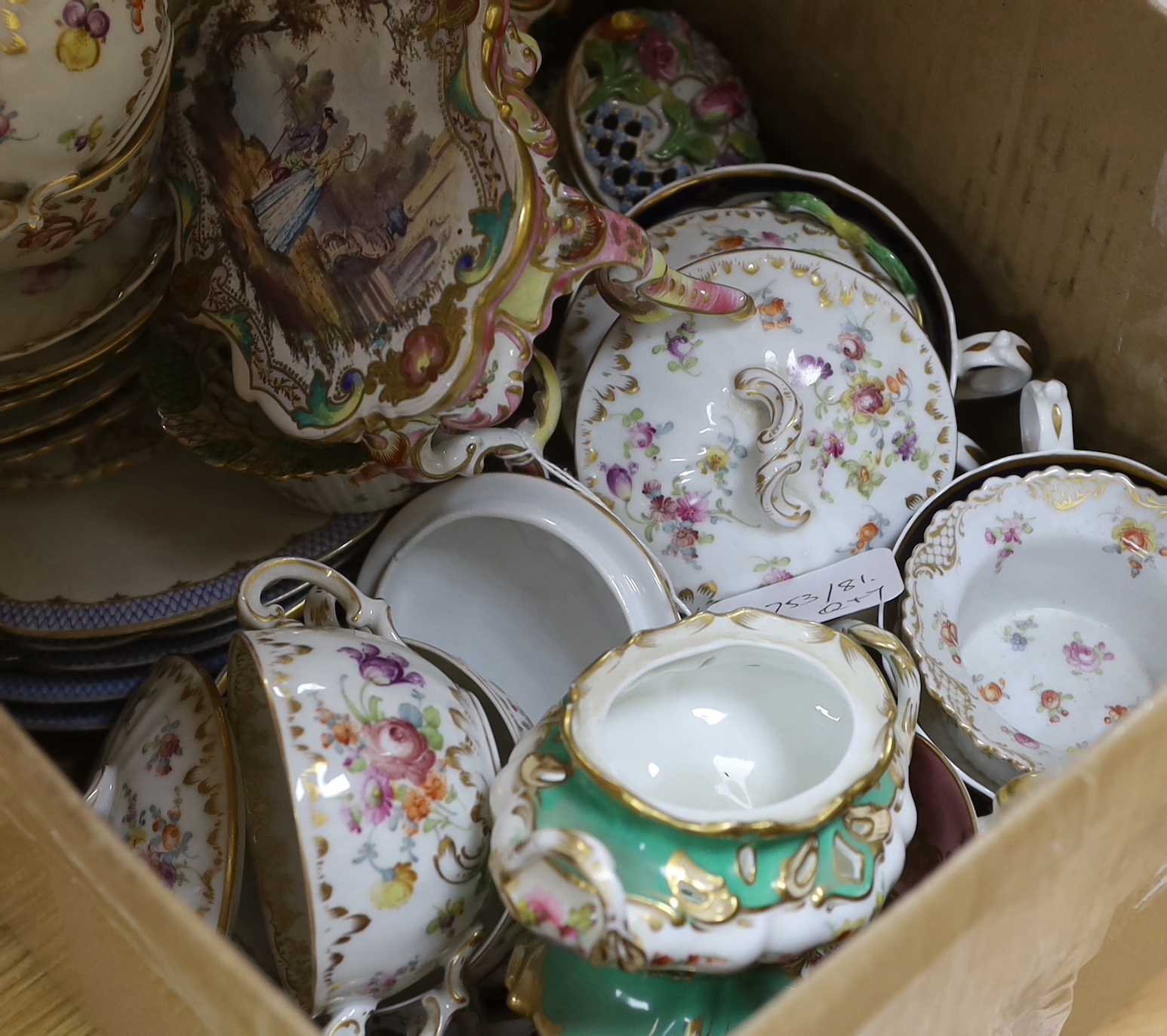 A quantity of mixed china to include Herend and Dresden examples
